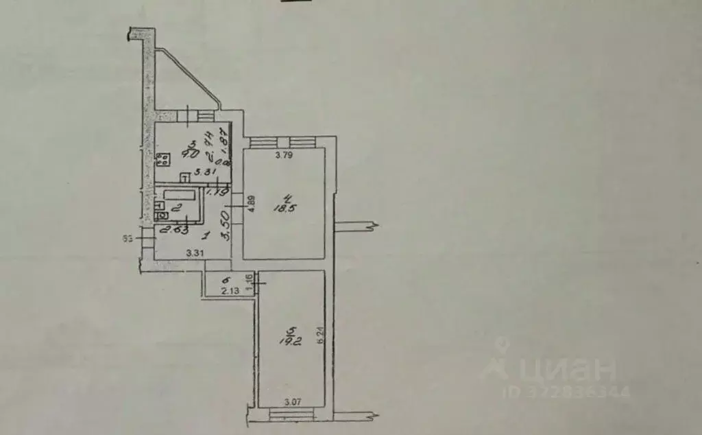 2-к кв. Липецкая область, Липецк просп. Победы, 71 (60.0 м) - Фото 2