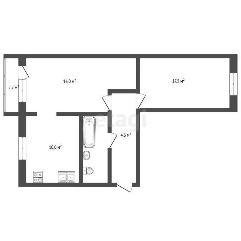 2-комнатная квартира: Ростов-на-Дону, улица Штахановского, 8 (50.5 м) - Фото 0