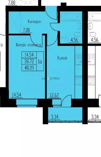 1-к кв. Ярославская область, Ярославль ул. Калинина, 34 (38.5 м) - Фото 2