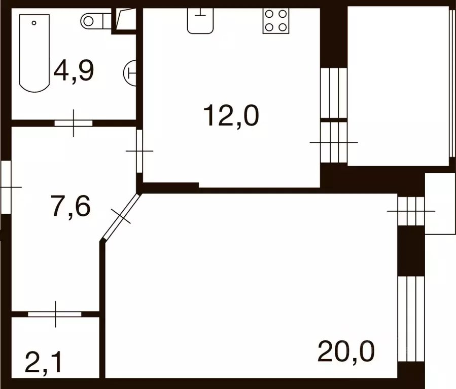 1-к кв. Москва д. Ивановское, ул. Семена Гордого, 3 (46.3 м) - Фото 0