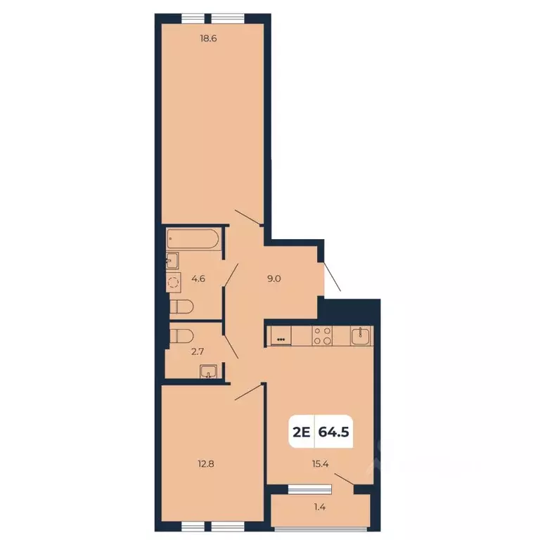 2-к кв. Ростовская область, Ростов-на-Дону Северный мкр, ул. ... - Фото 1