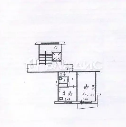 1-к кв. Владимирская область, Ковров ул. Маяковского, 79 (37.4 м) - Фото 2