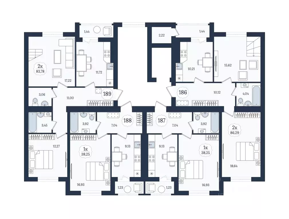 1-к кв. Калининградская область, Зеленоградск  (38.9 м) - Фото 2