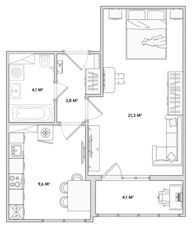 1-комнатная квартира: Орёл, Раздольная улица, 29 (38.8 м) - Фото 1