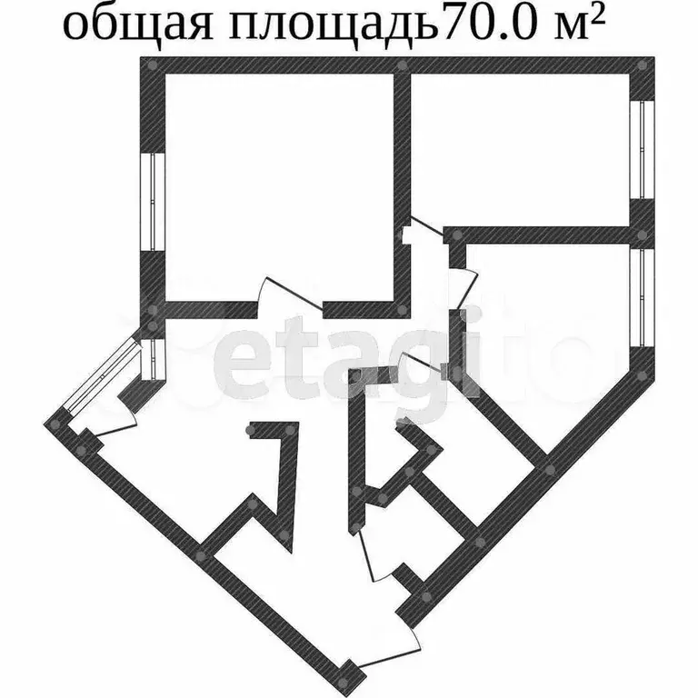 3-к. квартира, 72,9 м, 1/3 эт. - Фото 0