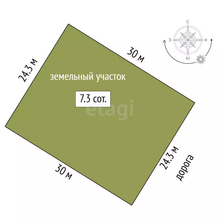 Участок в Мирное, улица Бекира Османова (7.28 м) - Фото 1