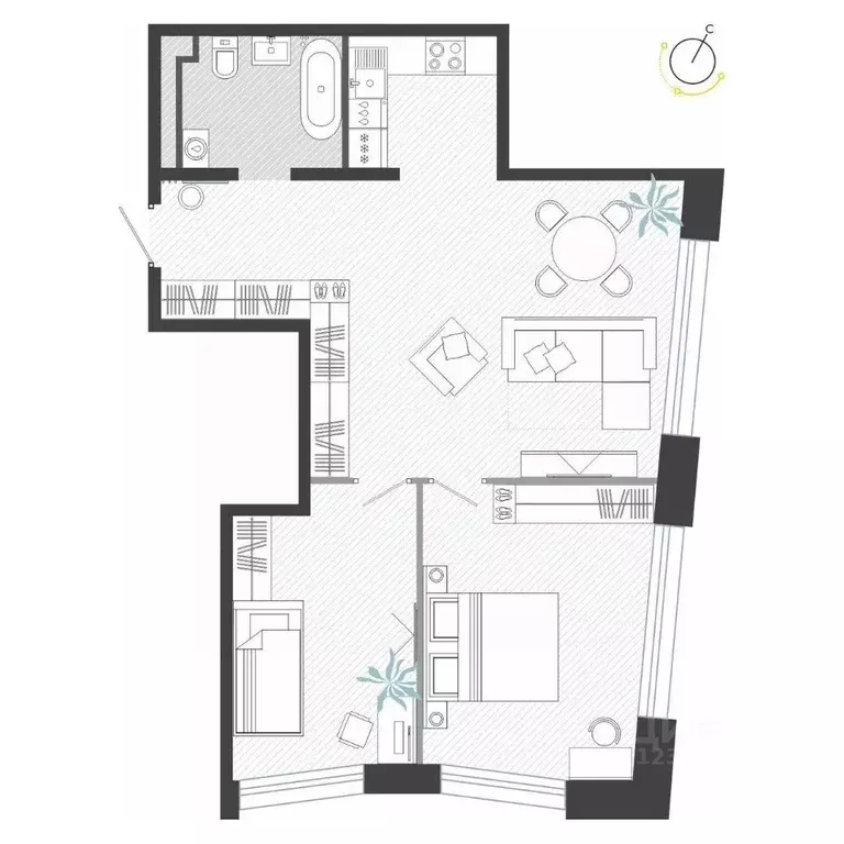3-к кв. Приморский край, Владивосток ул. Нейбута (69.63 м) - Фото 1