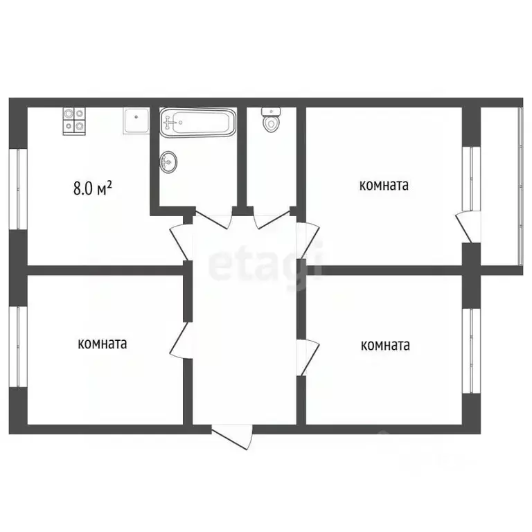 3-к кв. Владимирская область, Муром ул. Лакина, 41 (59.5 м) - Фото 2