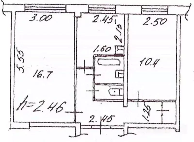 2-к кв. Иркутская область, Иркутск Юбилейный мкр, 54 (43.4 м) - Фото 1
