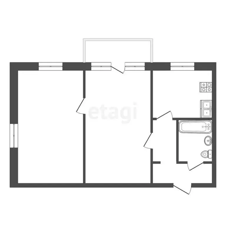 2-комнатная квартира: Тамбов, улица Маяковского, 2 (39.3 м) - Фото 0