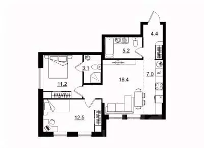 3-к кв. Кировская область, Киров ул. Ивана Попова, 7 (59.8 м) - Фото 0