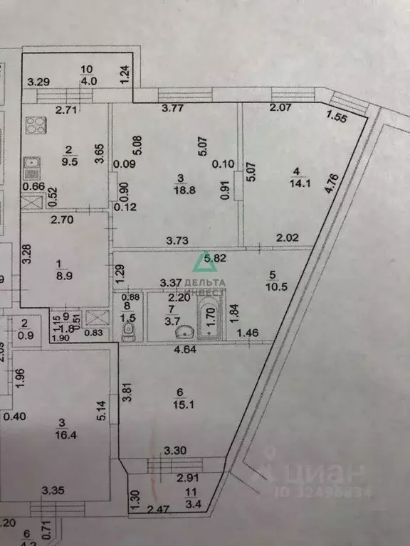 3-к кв. Башкортостан, Уфа Бакалинская ул., 19 (90.0 м) - Фото 2