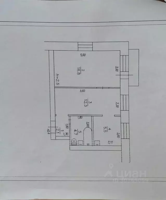 2-к кв. Кемеровская область, Мыски Ноградская ул., 8 (45.3 м) - Фото 1