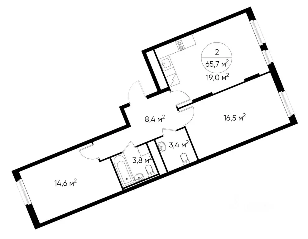 2-к кв. Москва Переделкино Ближнее мкр, 18-й кв-л,  (65.7 м) - Фото 0