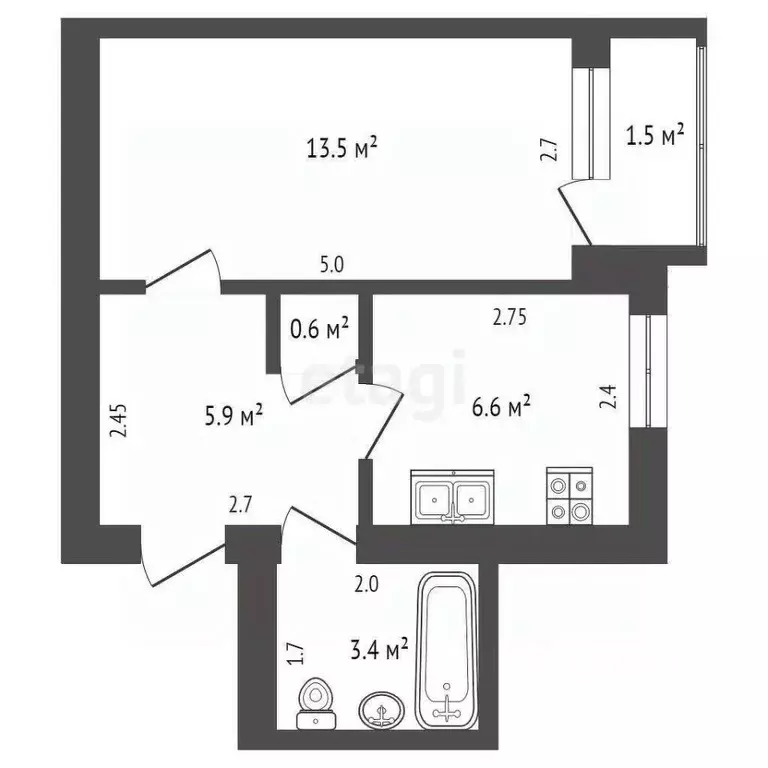 1-к кв. Мордовия, Саранск ул. Тани Бибиной, 30А (31.5 м) - Фото 0