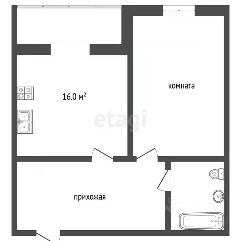 1-к кв. Московская область, Раменское Северное ш., 12 (50.1 м) - Фото 2