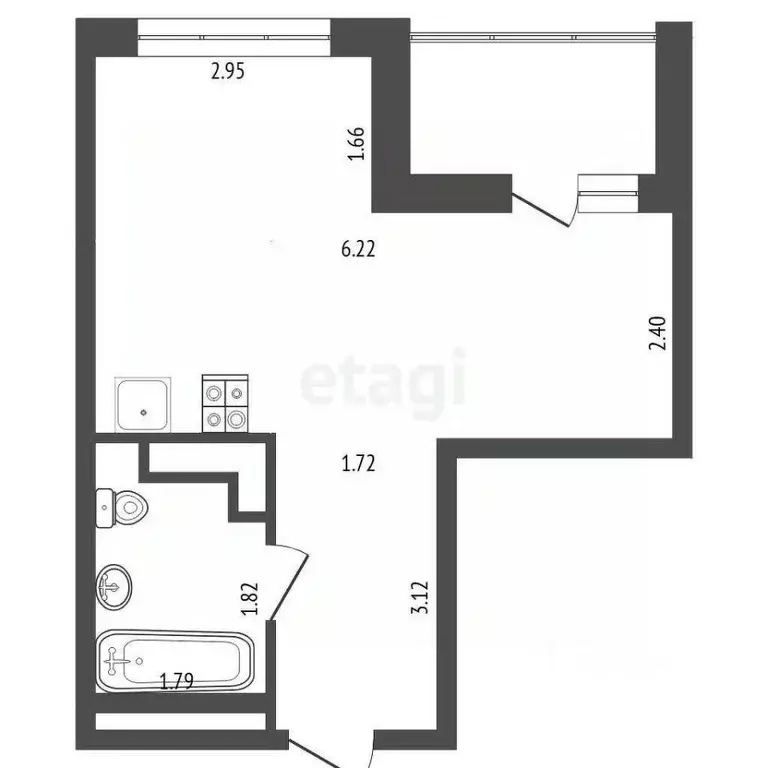 Студия Тюменская область, Тюменский муниципальный округ, д. Патрушева ... - Фото 2