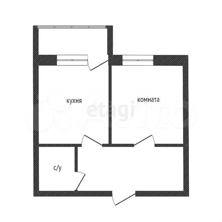 1-к. квартира, 38,9 м, 5/5 эт. - Фото 0