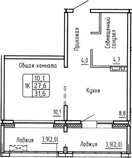 1-к кв. Новосибирская область, Новосибирск  (27.6 м) - Фото 0