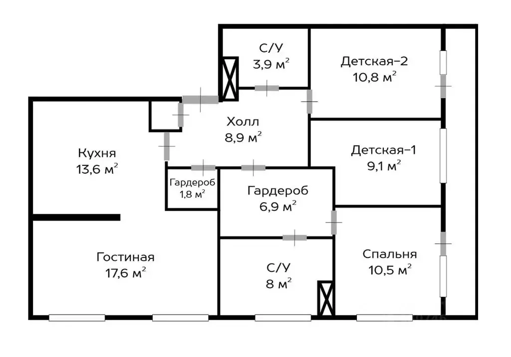3-к кв. Москва Ленинградский просп., 29к3 (104.0 м) - Фото 2