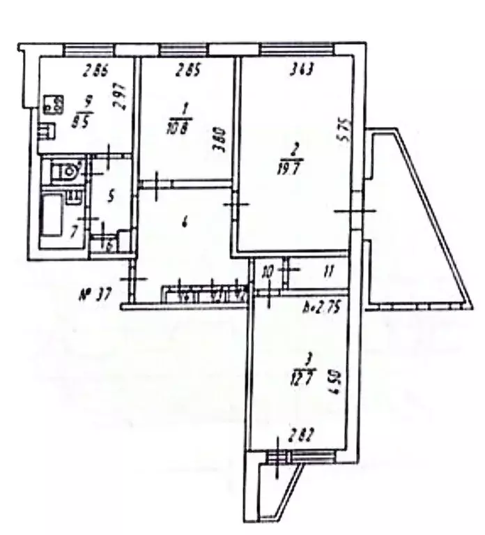 3-к кв. Мурманская область, Мурманск ул. Георгия Седова, 14 (80.0 м) - Фото 1