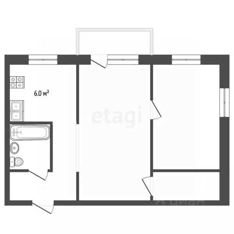 2-к кв. Московская область, Воскресенск городской округ, д. Ратчино ... - Фото 2