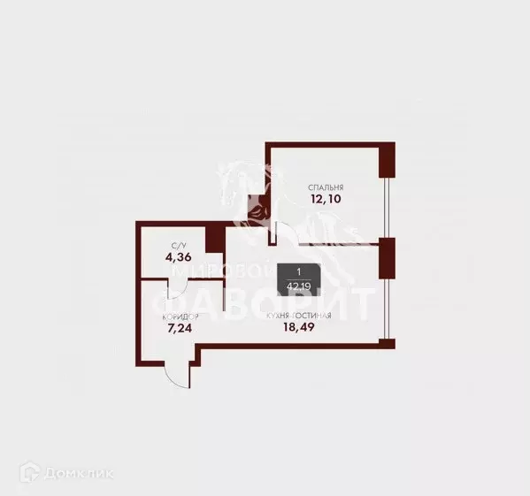 Продаётся 1-к квартира, 42.19 м - Фото 0
