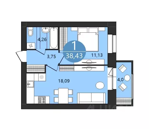 1-к кв. Ярославская область, Ярославль Московский Квартал жилой ... - Фото 0