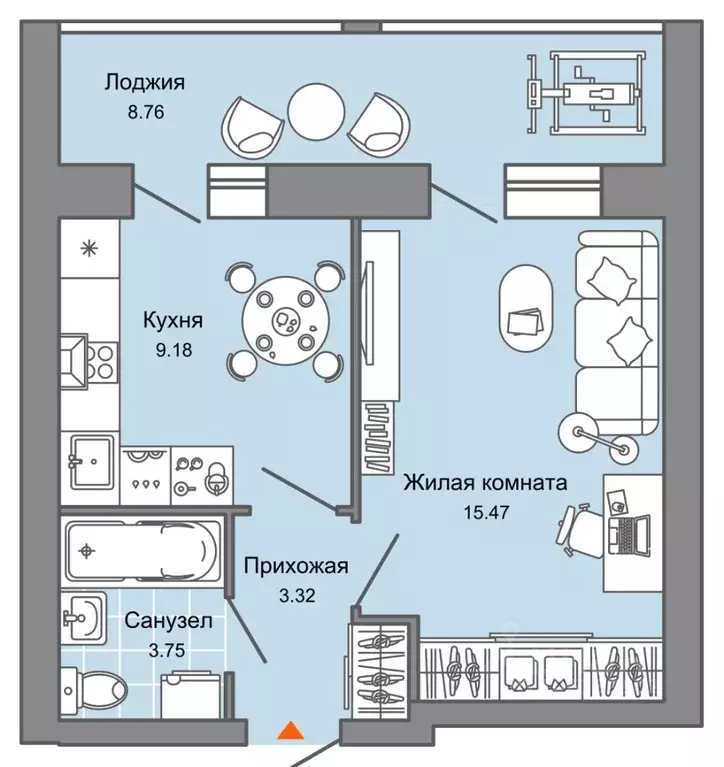 1-к кв. Ульяновская область, Ульяновск Новый Город мкр, Центральный ... - Фото 0