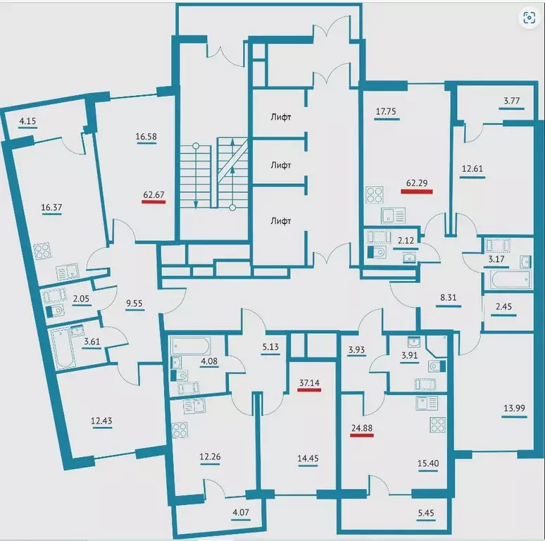 2-к кв. Ленинградская область, Мурино Всеволожский район, Левитан ... - Фото 2