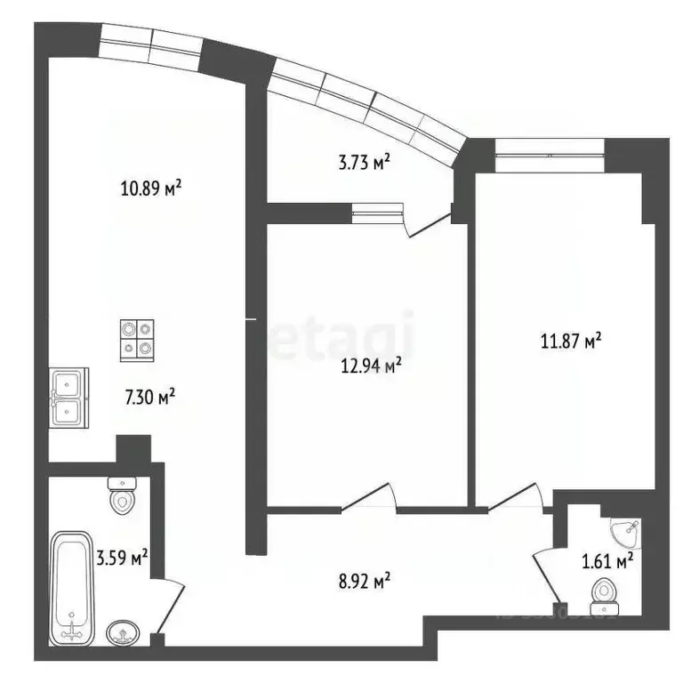 3-к кв. Ростовская область, Ростов-на-Дону Привокзальная ул., 3/1 ... - Фото 1