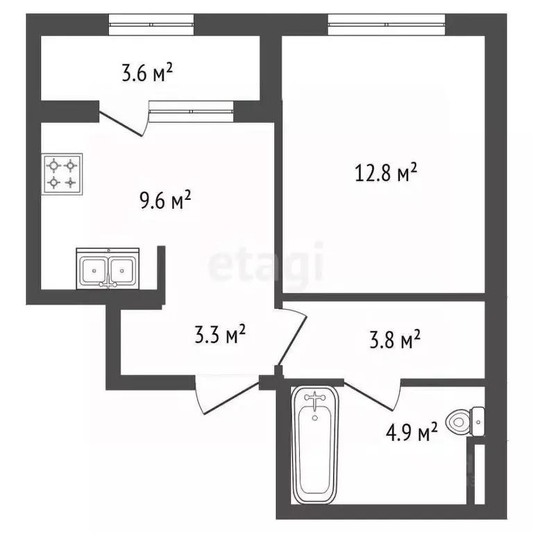 1-к кв. Санкт-Петербург бул. Измайловский, 11 (34.3 м) - Фото 1