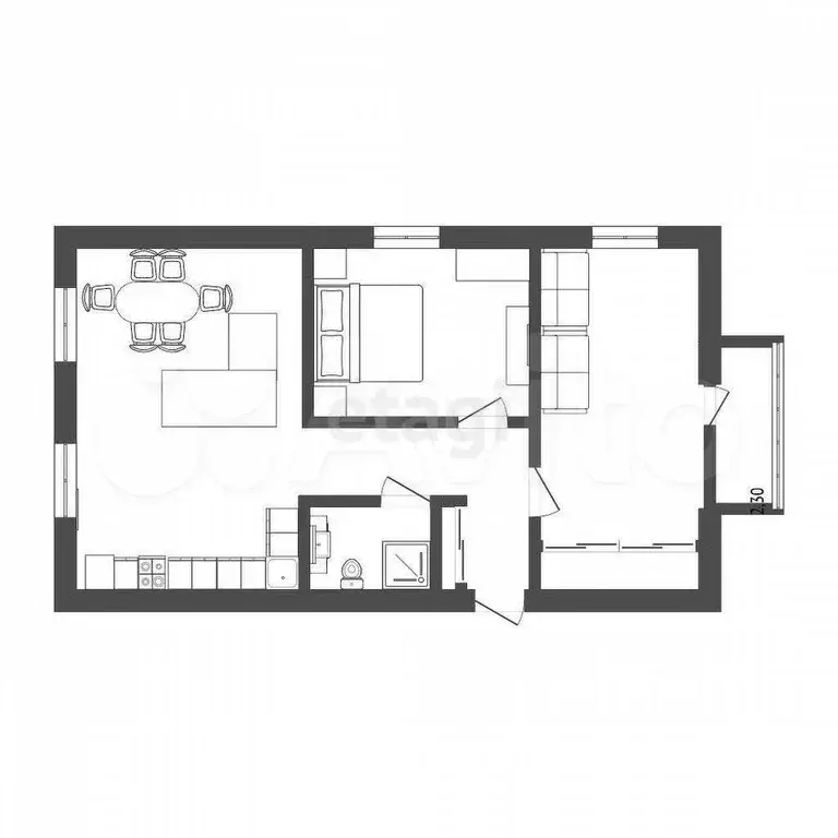 3-к. квартира, 65 м, 5/9 эт. - Фото 0