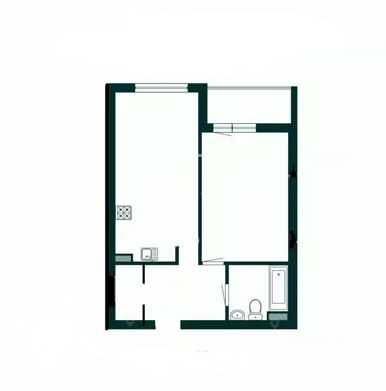 1-к кв. Санкт-Петербург ул. Оптиков, 51к1 (47.3 м) - Фото 2