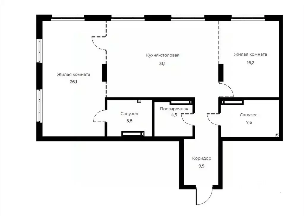 2-к кв. Пензенская область, Пенза Велларт Сити жилой комплекс (100.8 ... - Фото 1