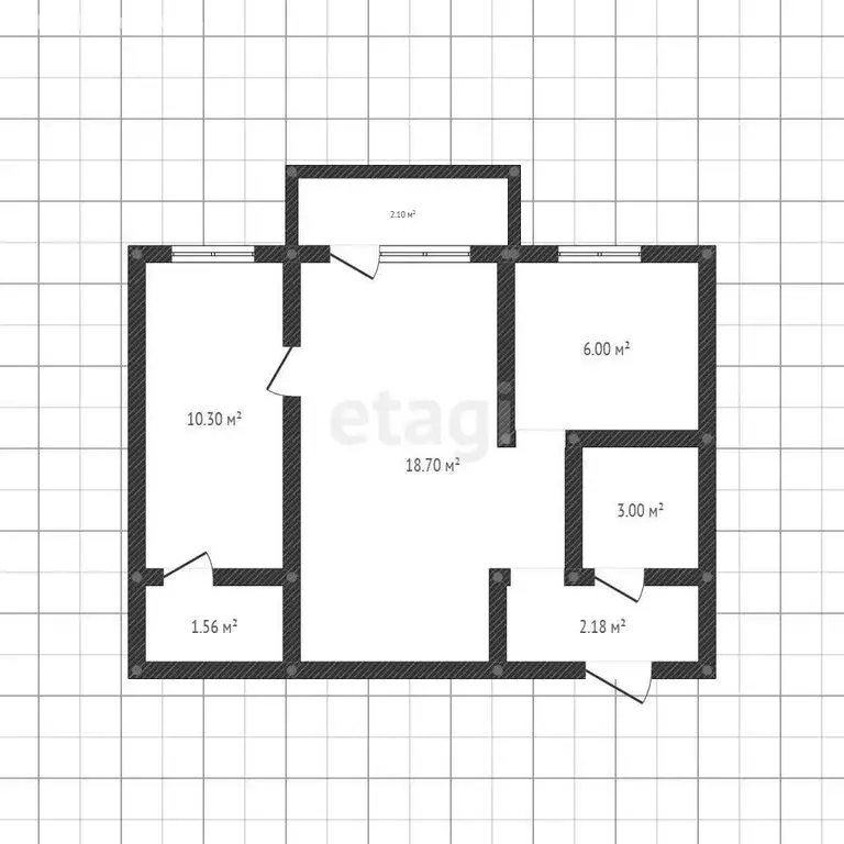 2-комнатная квартира: Салават, улица Ленина, 35 (42.8 м) - Фото 1