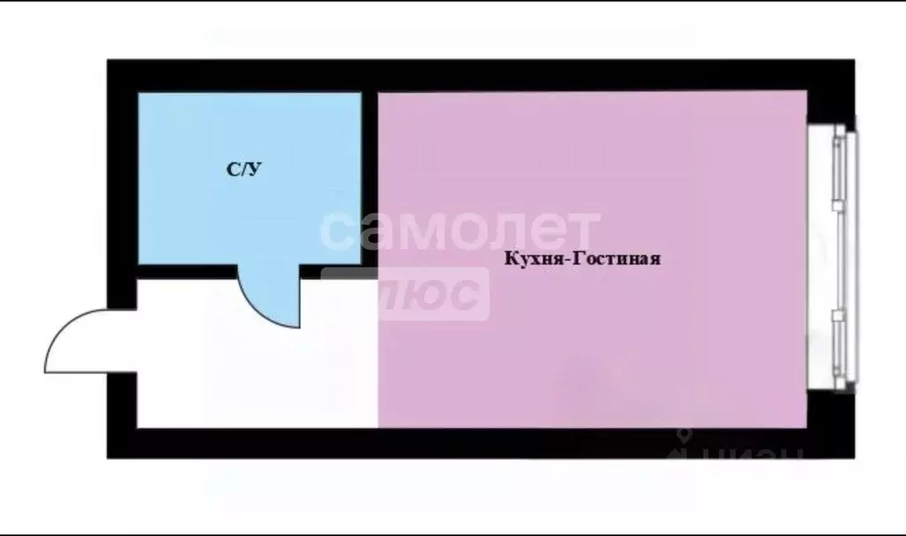 Студия Москва 2-я Фрезерная ул., 6к2 (17.5 м) - Фото 1