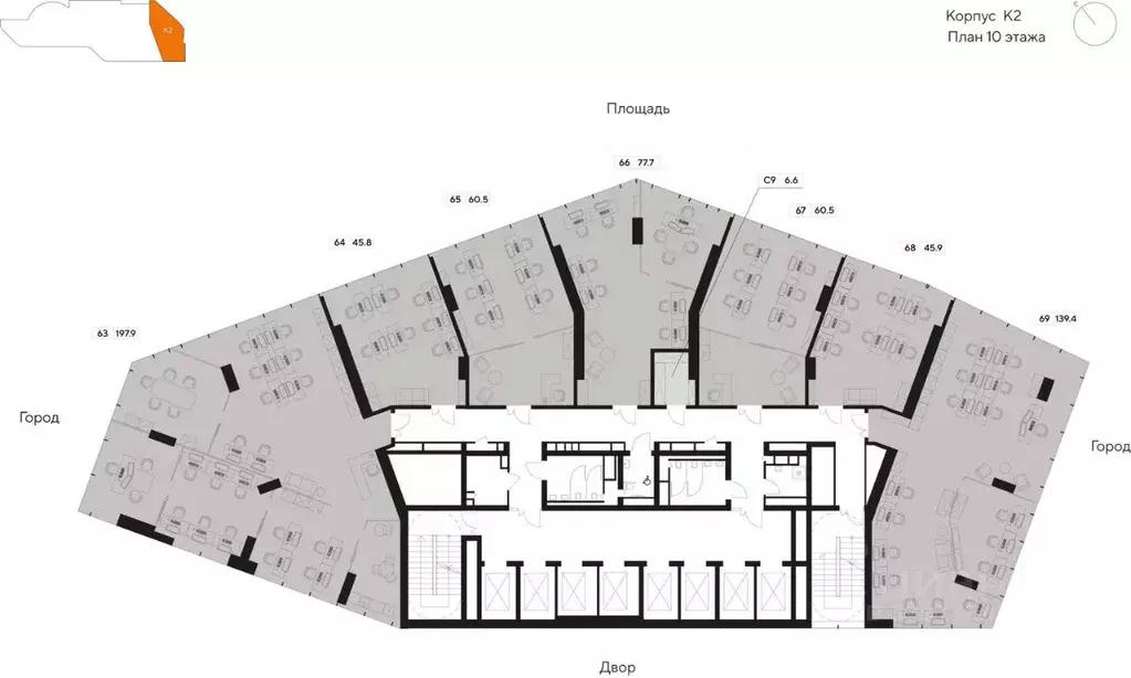 Офис в Москва Ярцевская ул., 21с2 (46 м) - Фото 2