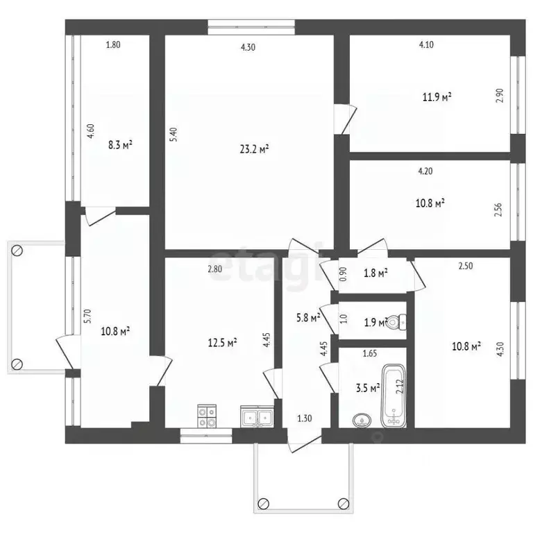 Дом в Крым, Советский район, с. Дмитровка ул. 30 лет Победы (101 м) - Фото 2
