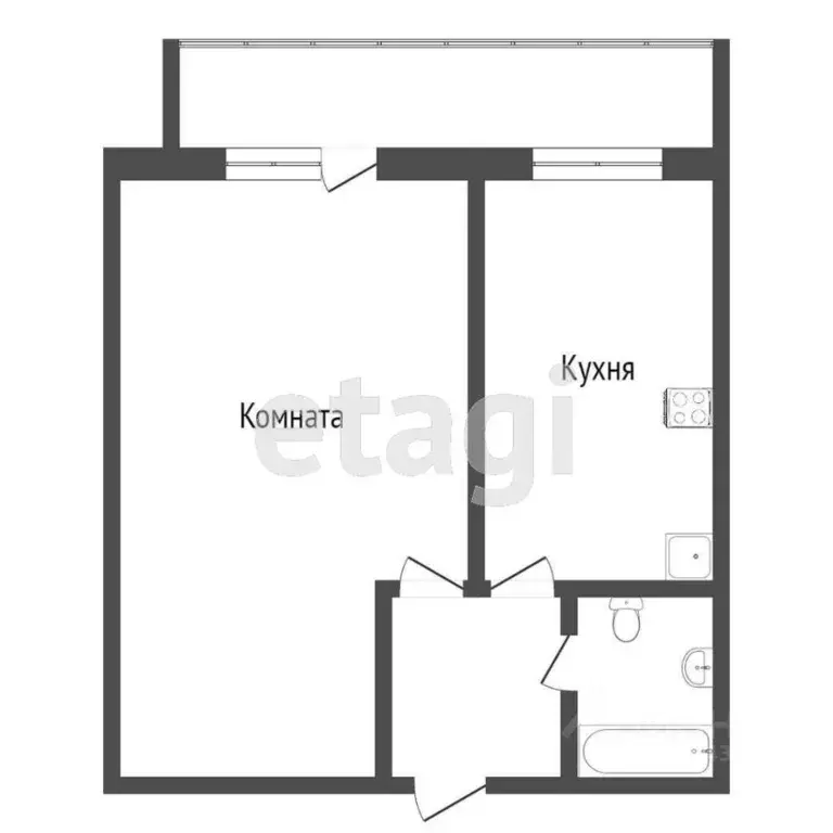 1-к кв. Москва Широкая ул., 23К1 (34.8 м) - Фото 2