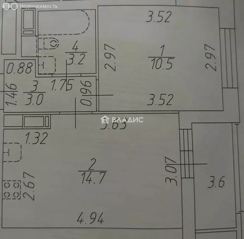 1-комнатная квартира: деревня Новосаратовка, Яркая улица, 2 (31.77 м) - Фото 1