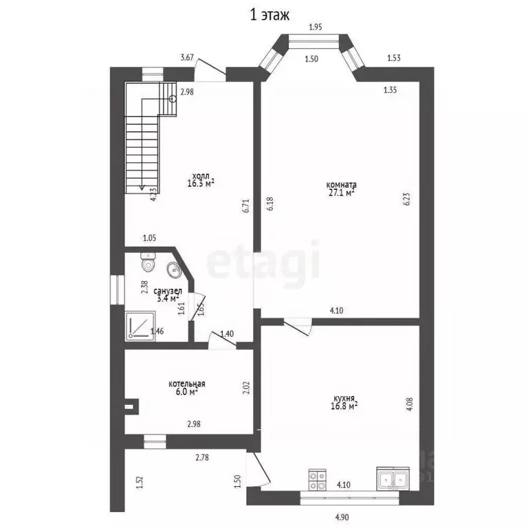 Таунхаус в Калининградская область, Калининград Красивая ул., 48В (140 ... - Фото 2