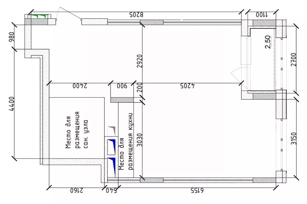 2-к кв. Кемеровская область, Кемерово ул. 1-я Линия, 24 (47.6 м) - Фото 1