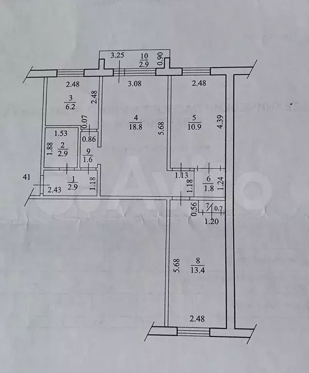 3-к. квартира, 60 м, 1/5 эт. - Фото 0