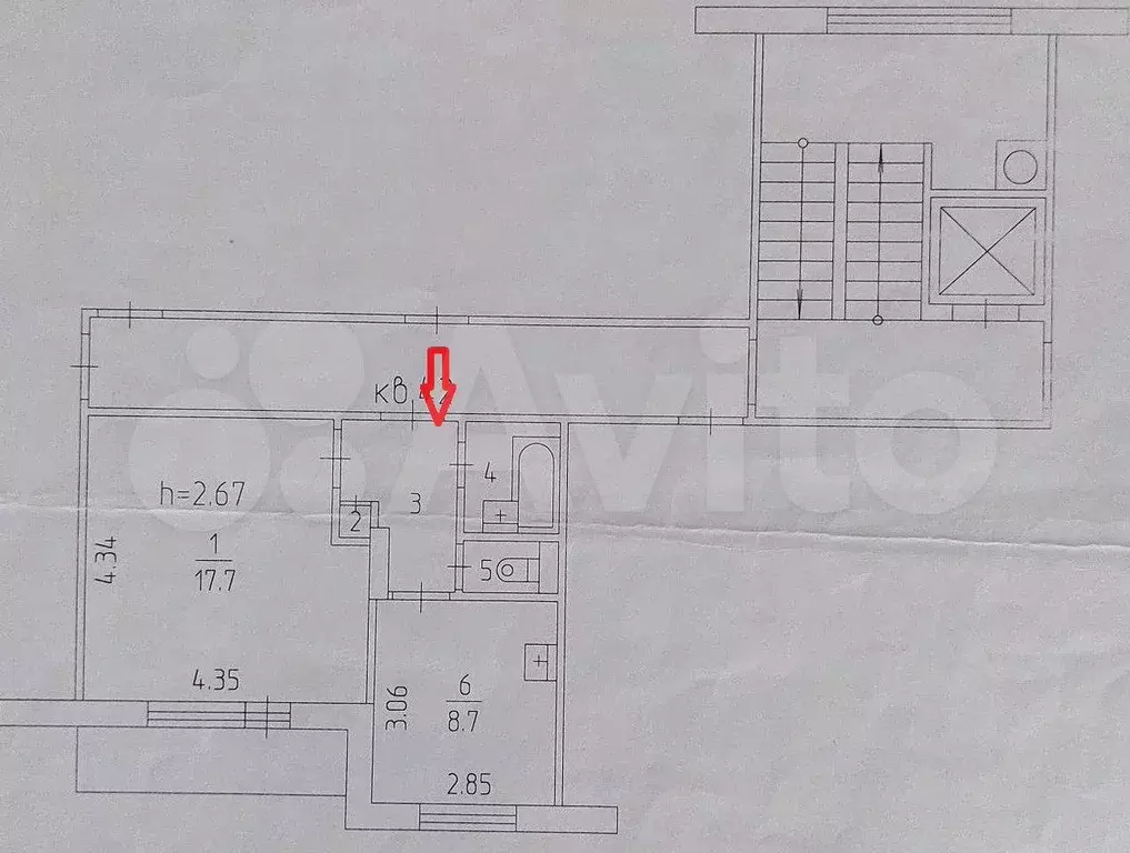 1-к. квартира, 34,2 м, 2/9 эт. - Фото 0