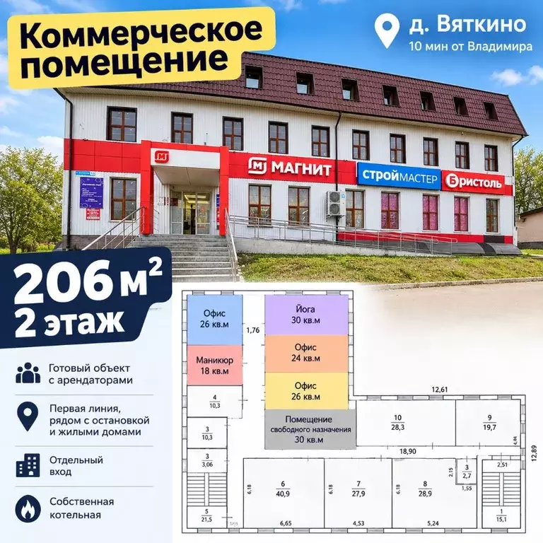 Помещение свободного назначения в Владимирская область, Судогодский ... - Фото 1