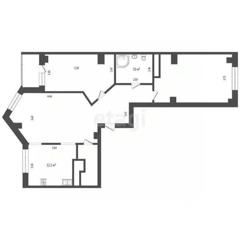 3-к кв. Тюменская область, Тюмень Широтная ул., 189к1 (92.0 м) - Фото 2