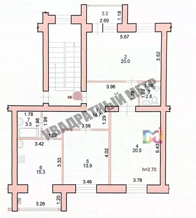3-к кв. Калмыкия, Элиста 9-й мкр, 8 (90.7 м) - Фото 2