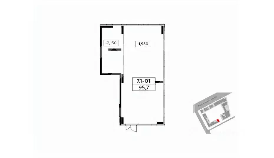 Торговая площадь в Москва просп. Прокшинский, 5 (96 м) - Фото 2