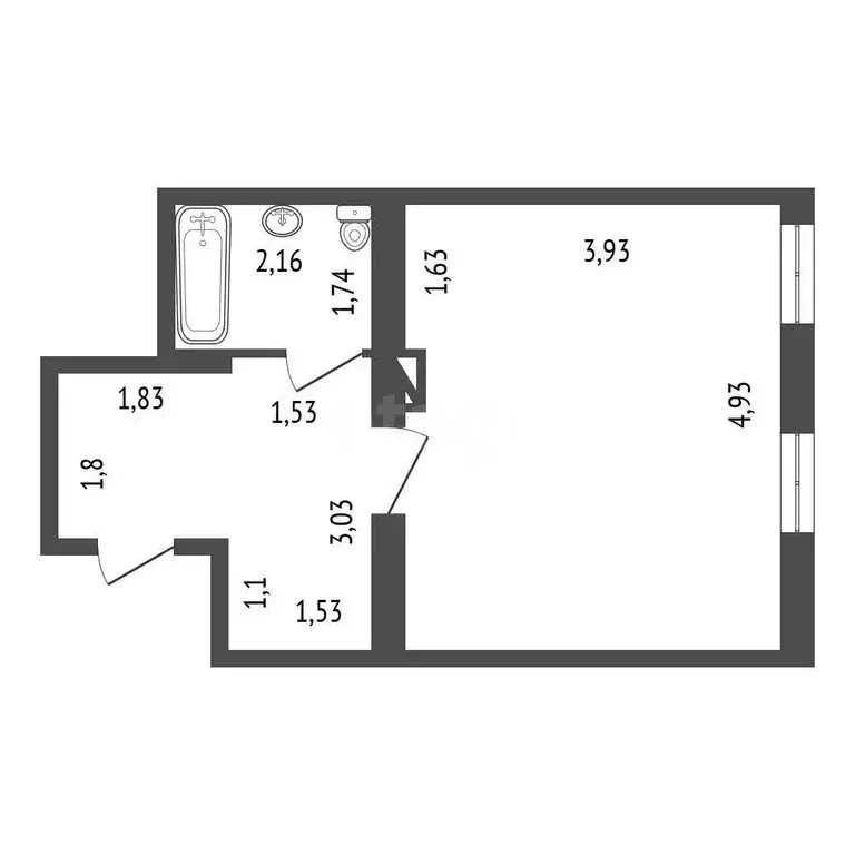Квартира-студия: Красноярск, Норильская улица, 34 (33 м) - Фото 1